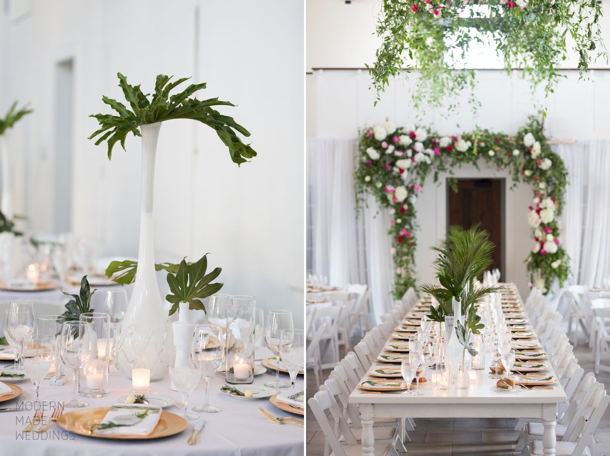 tropical wedding decor